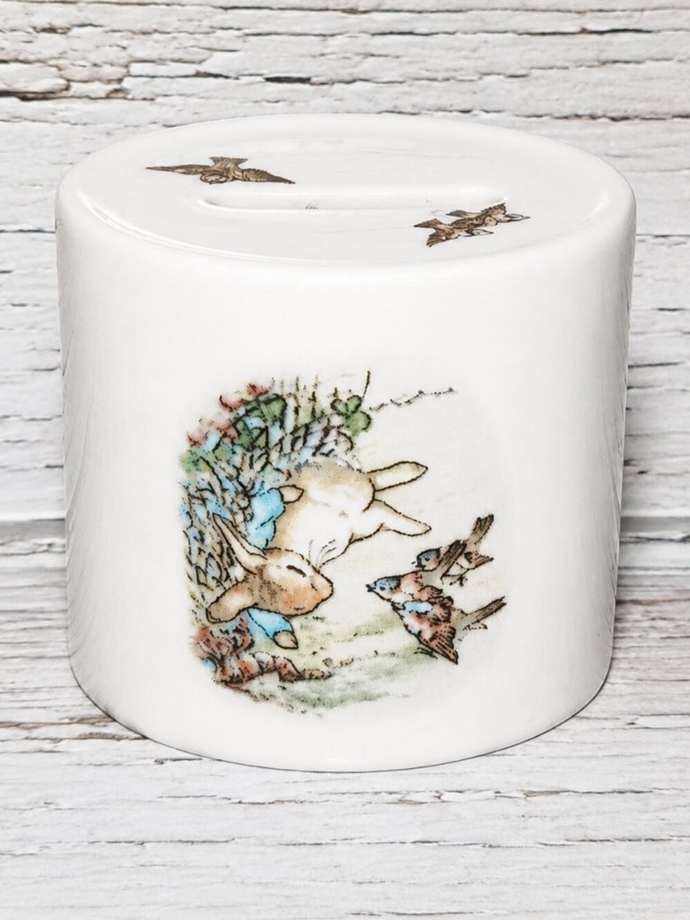 Wedgwood Beatrix Potter Peter Rabbit Coin Bank Nursery Decor Baby Shower Gift